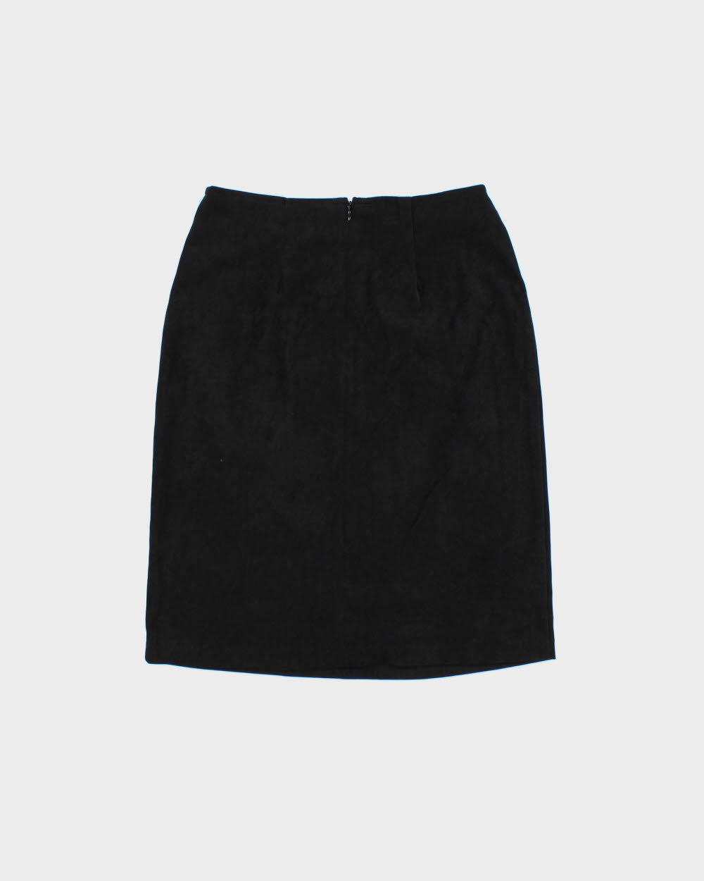 Vintage 1990s Floral Embroidered Faux Suede Skirt - XS