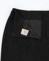 Vintage 1990s Floral Embroidered Faux Suede Skirt - XS