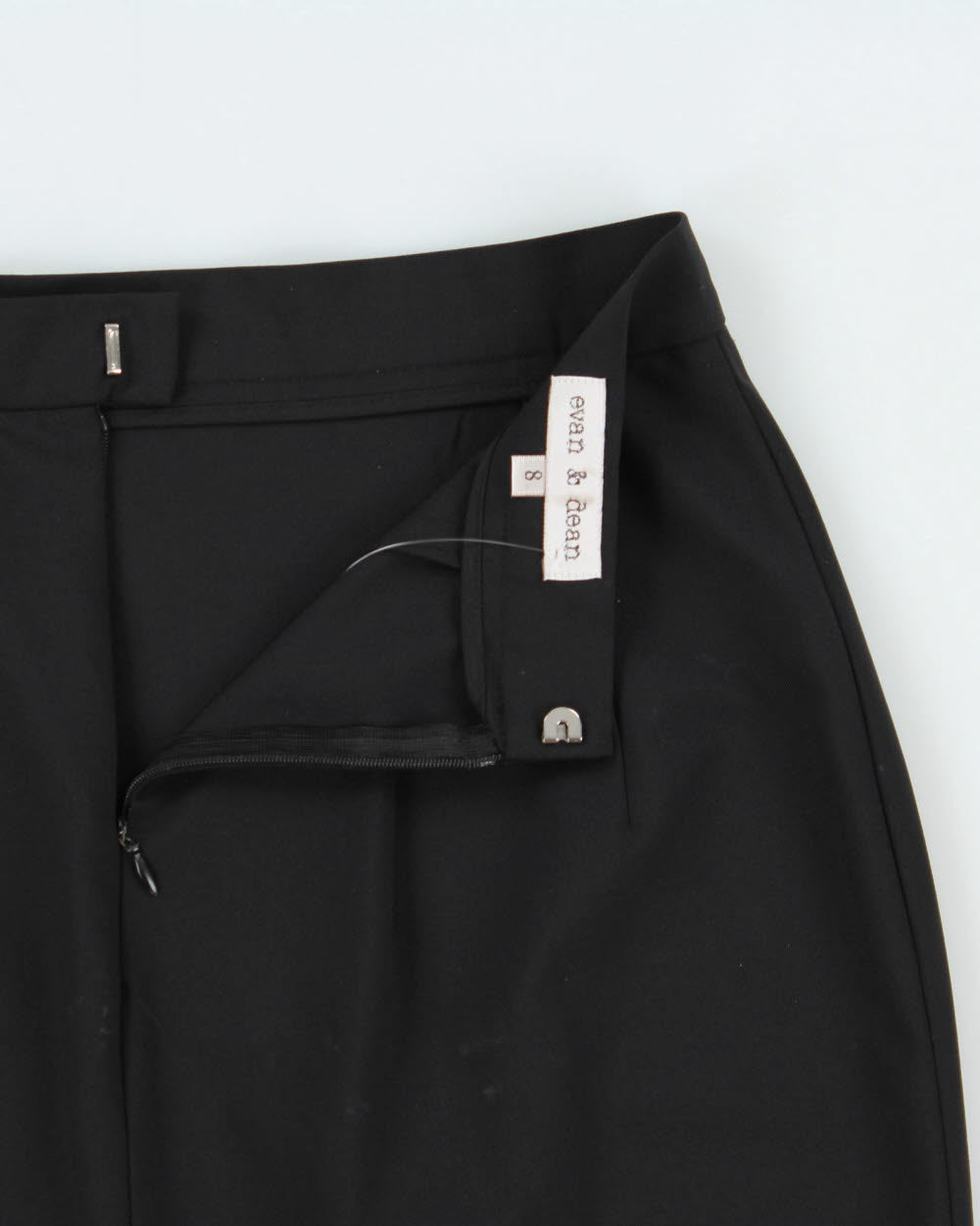 Vintage 1990s Evan &amp; Dean Pencil Belted Linen Flare Hem Skirt - XS