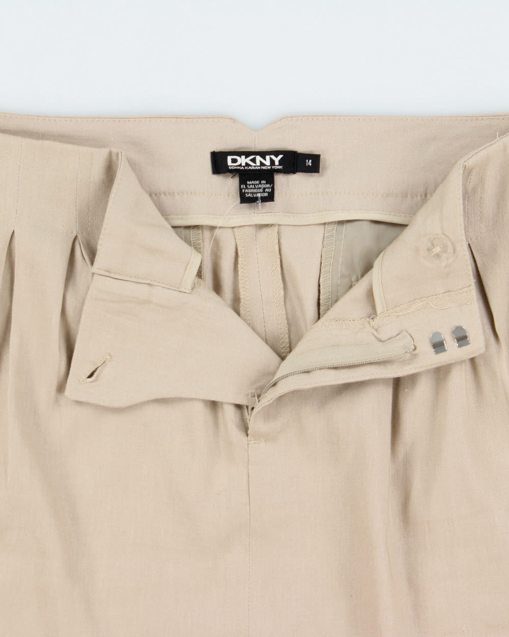 Vintage 2000s DKNY Linen Blend Skirt - L