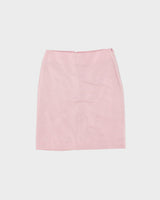Vintage 1990s Jayn Simpson Baby Pink Iridescent Lace-up Skirt - XS