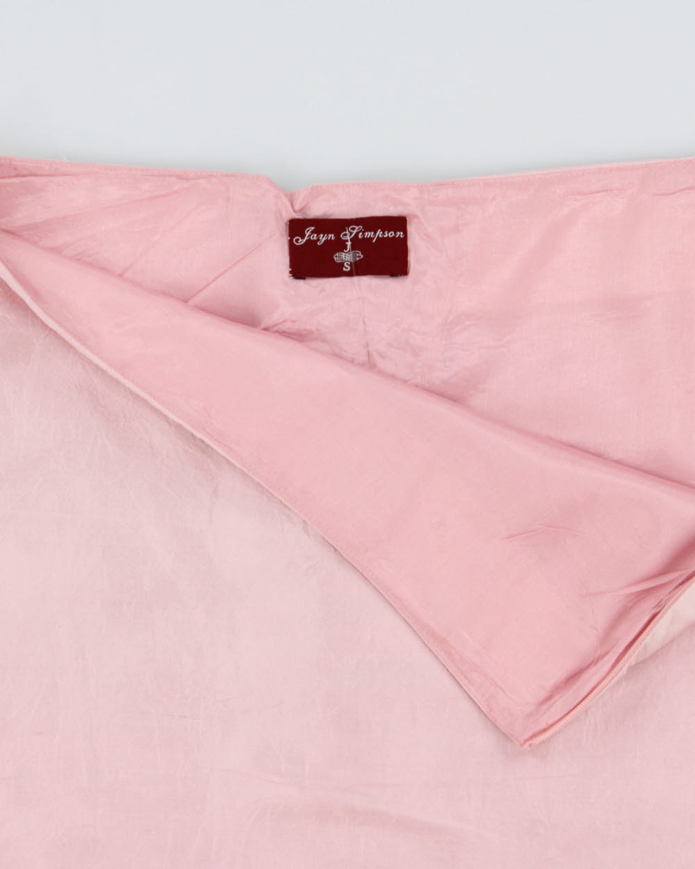 Vintage 1990s Jayn Simpson Baby Pink Iridescent Lace-up Skirt - XS