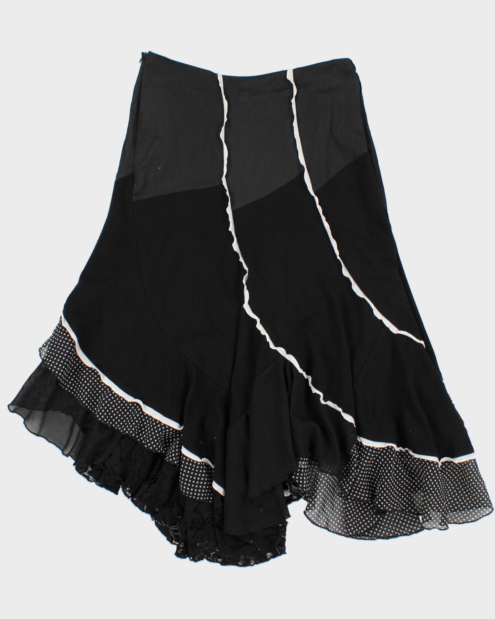 Vintage 2000s Crisca Asymmetric Patchwork Skirt - S