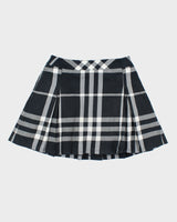 Vintage Y2K 00s Burberry Golf Women's Nova Check Cotton Pleated Mini Skort - M