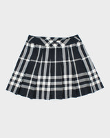 Vintage Y2K 00s Burberry Golf Women's Nova Check Cotton Pleated Mini Skort - M