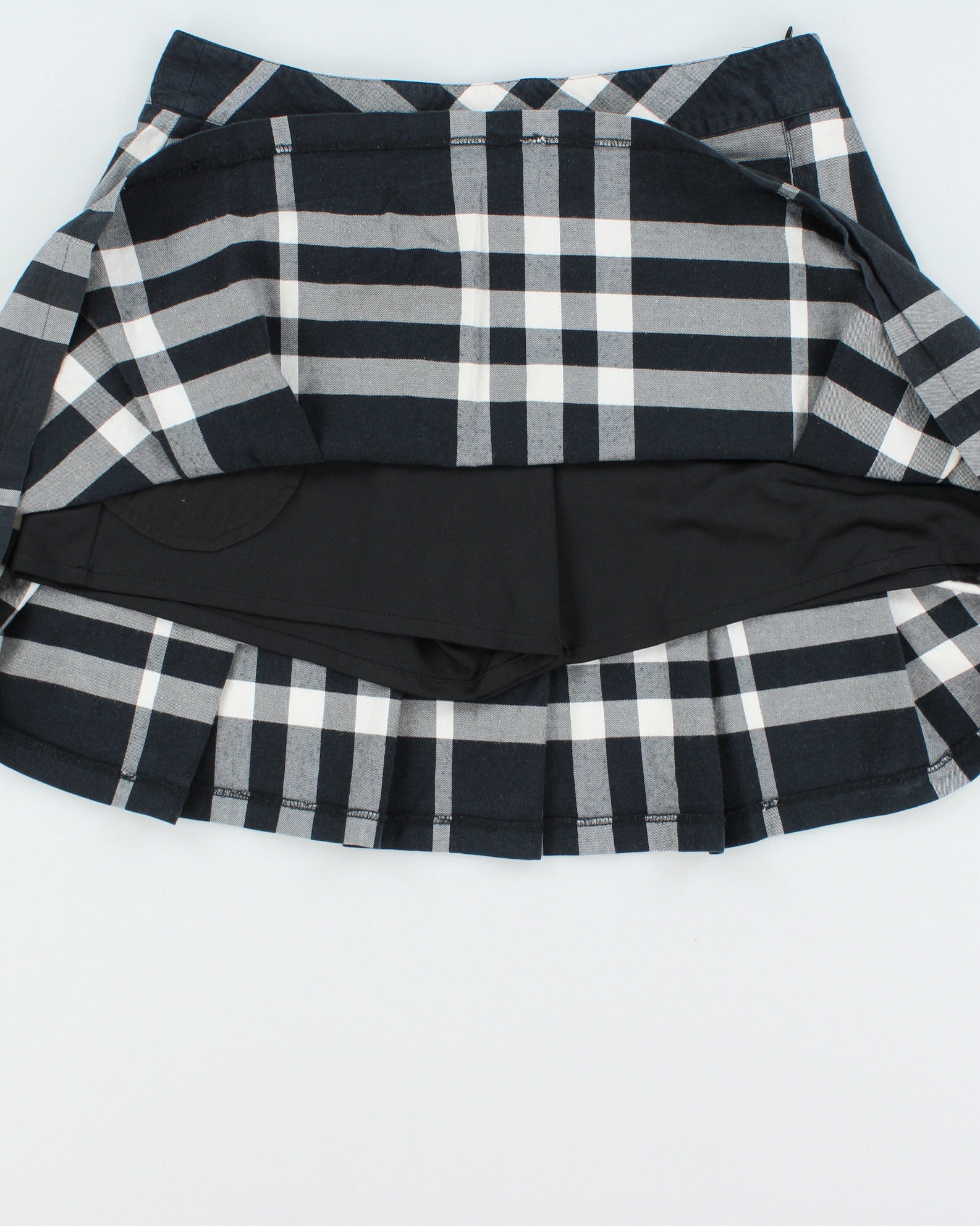 Vintage Y2K 00s Burberry Golf Women's Nova Check Cotton Pleated Mini Skort - M