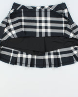 Vintage Y2K 00s Burberry Golf Women's Nova Check Cotton Pleated Mini Skort - M