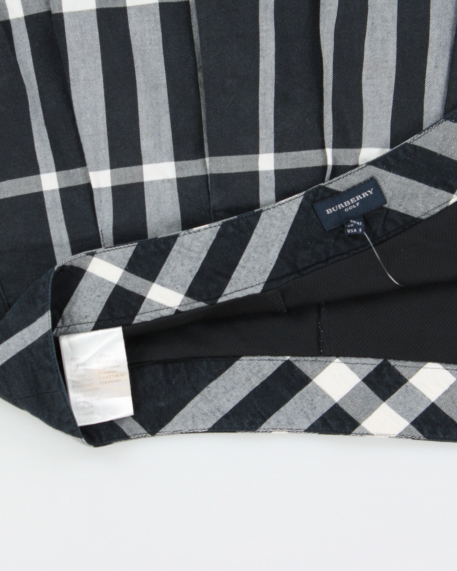 Vintage Y2K 00s Burberry Golf Women's Nova Check Cotton Pleated Mini Skort - M