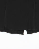 Vintage SS2008 Prada Black Panel Knee Length Slip Skirt - S