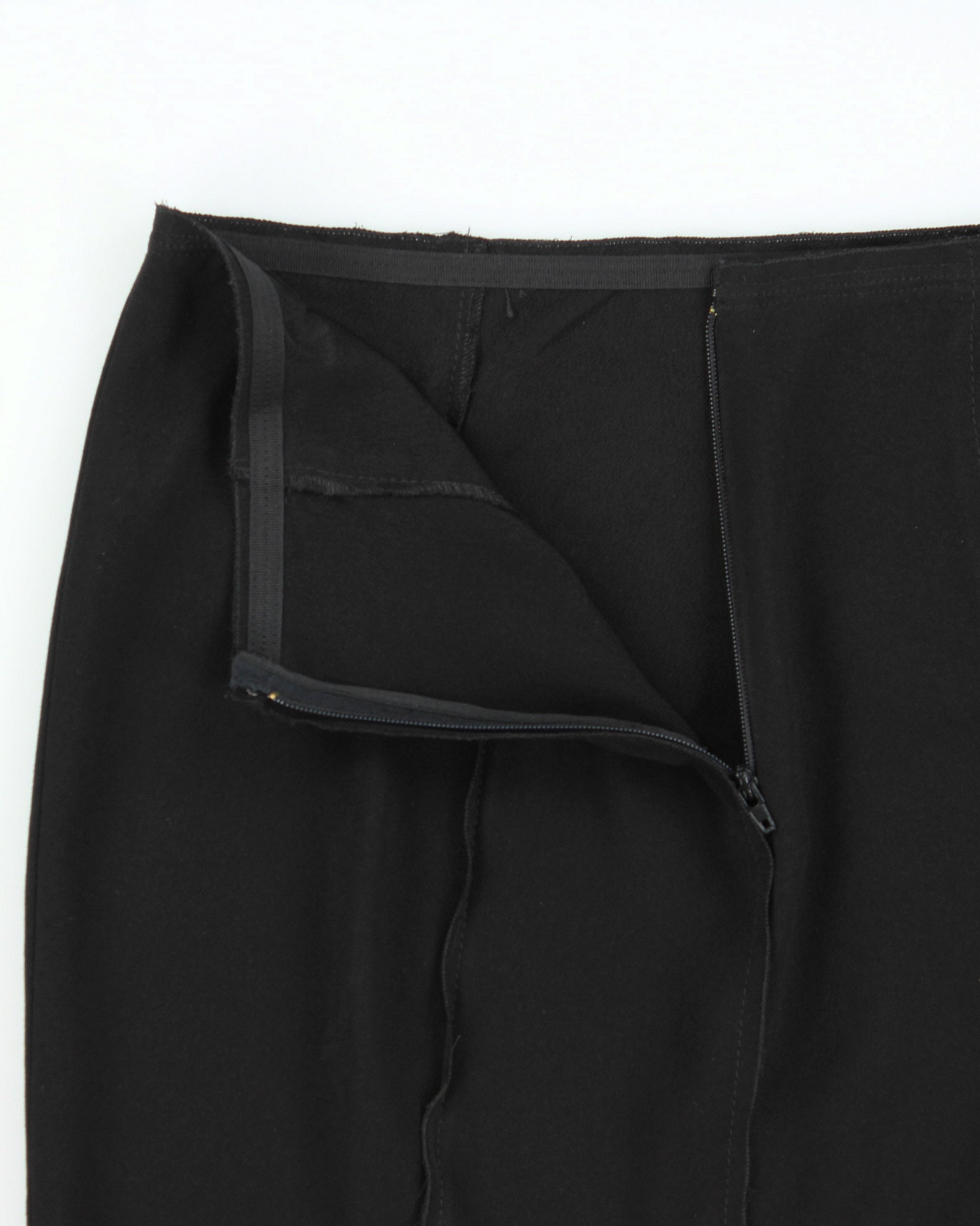 Vintage SS2008 Prada Black Panel Knee Length Slip Skirt - S