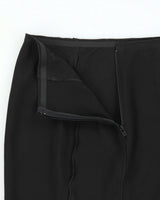 Vintage SS2008 Prada Black Panel Knee Length Slip Skirt - S