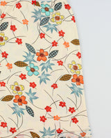 Vintage Y2K 2000s Kookai Floral Lettuce Hem Skirt - XS