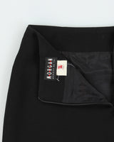 Vintage Y2K 2000s Morgan De Toi Black Wrap Style Mini Skirt - XXS