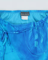Vintage 1990s Burke Avenue Blue Mesh Overlay Midi Skirt - M