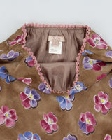 Vintage Y2K 2000s Mm Moiselle Lace Trim Floral Midi Skirt - XS