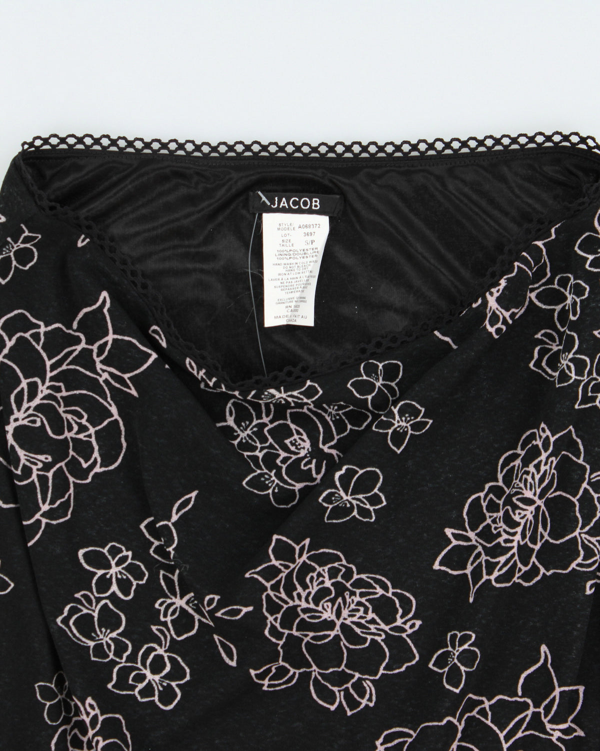 Vintage 1990s Jacob Floral Lettuce Hem Midi Skirt - S