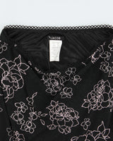 Vintage 1990s Jacob Floral Lettuce Hem Midi Skirt - S