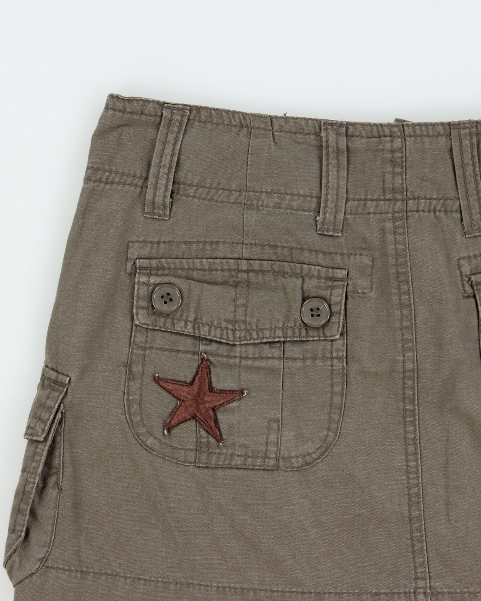 Vintage Y2K 2000s Ardene Cargo Patchwork Mini Skirt - S