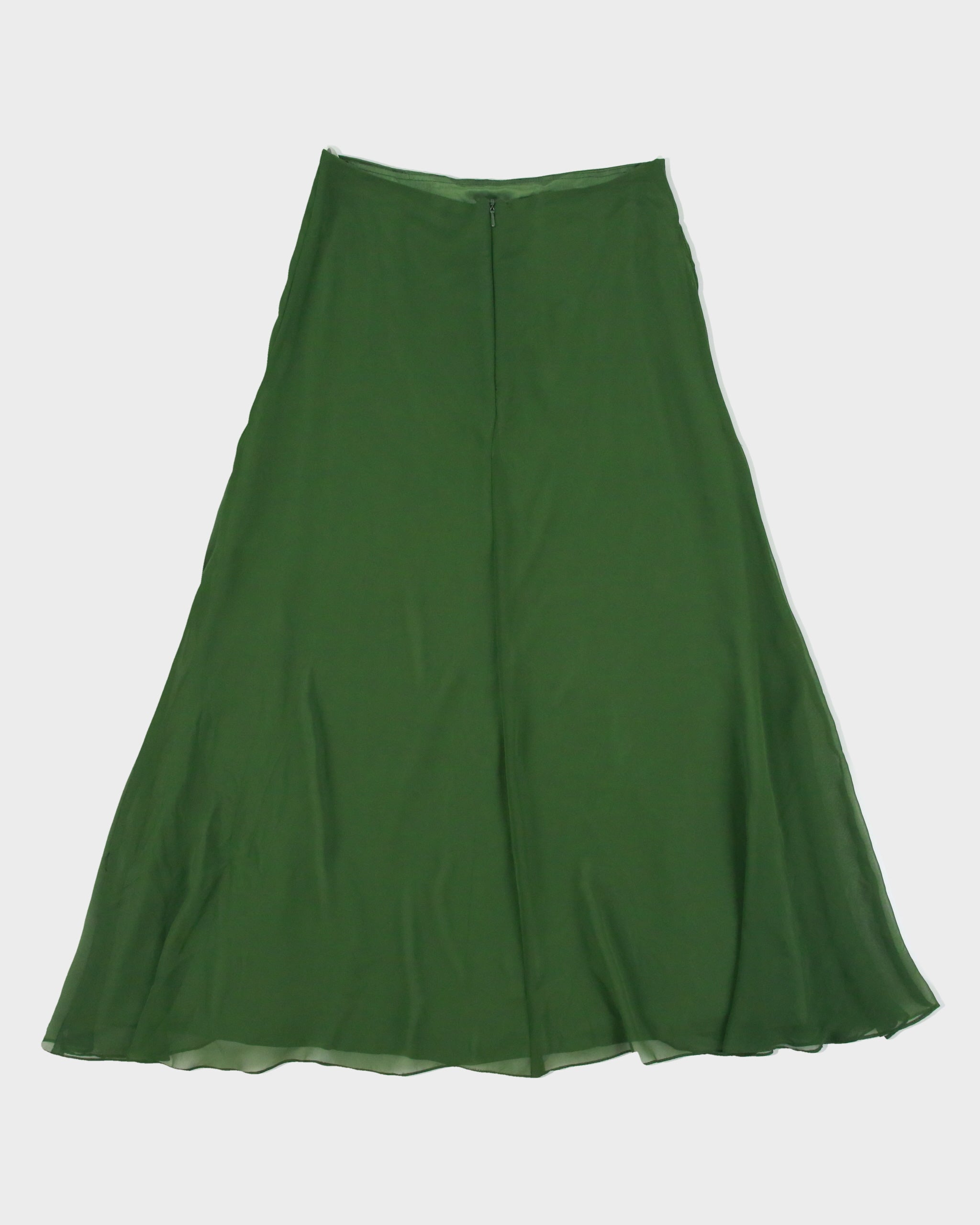 Vintage 1990s Occasions Double Layer Floaty Maxi Skirt - XS
