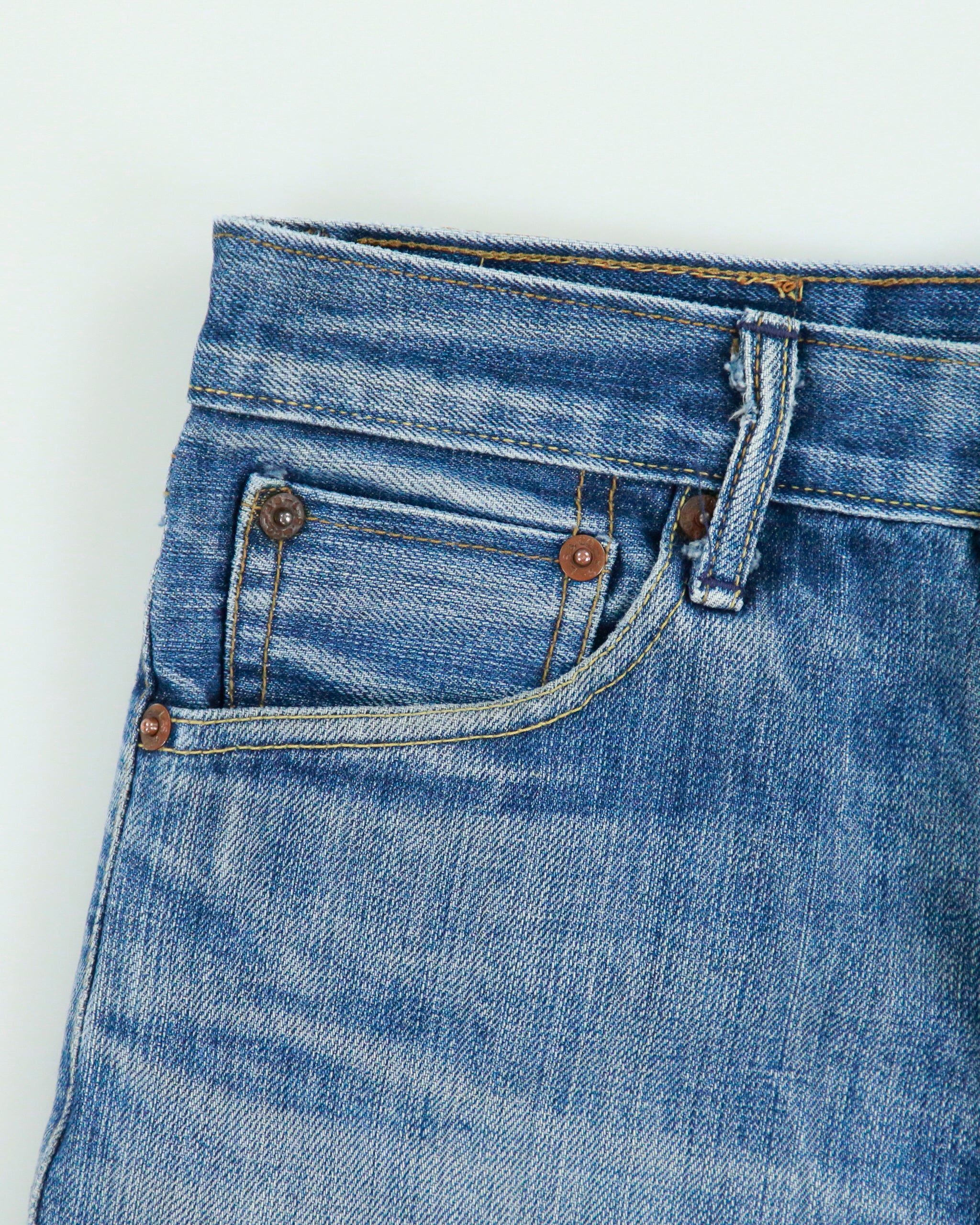 Vintage 1993 Levi's 501Red batwing Made In USA Denim Skirt - W28