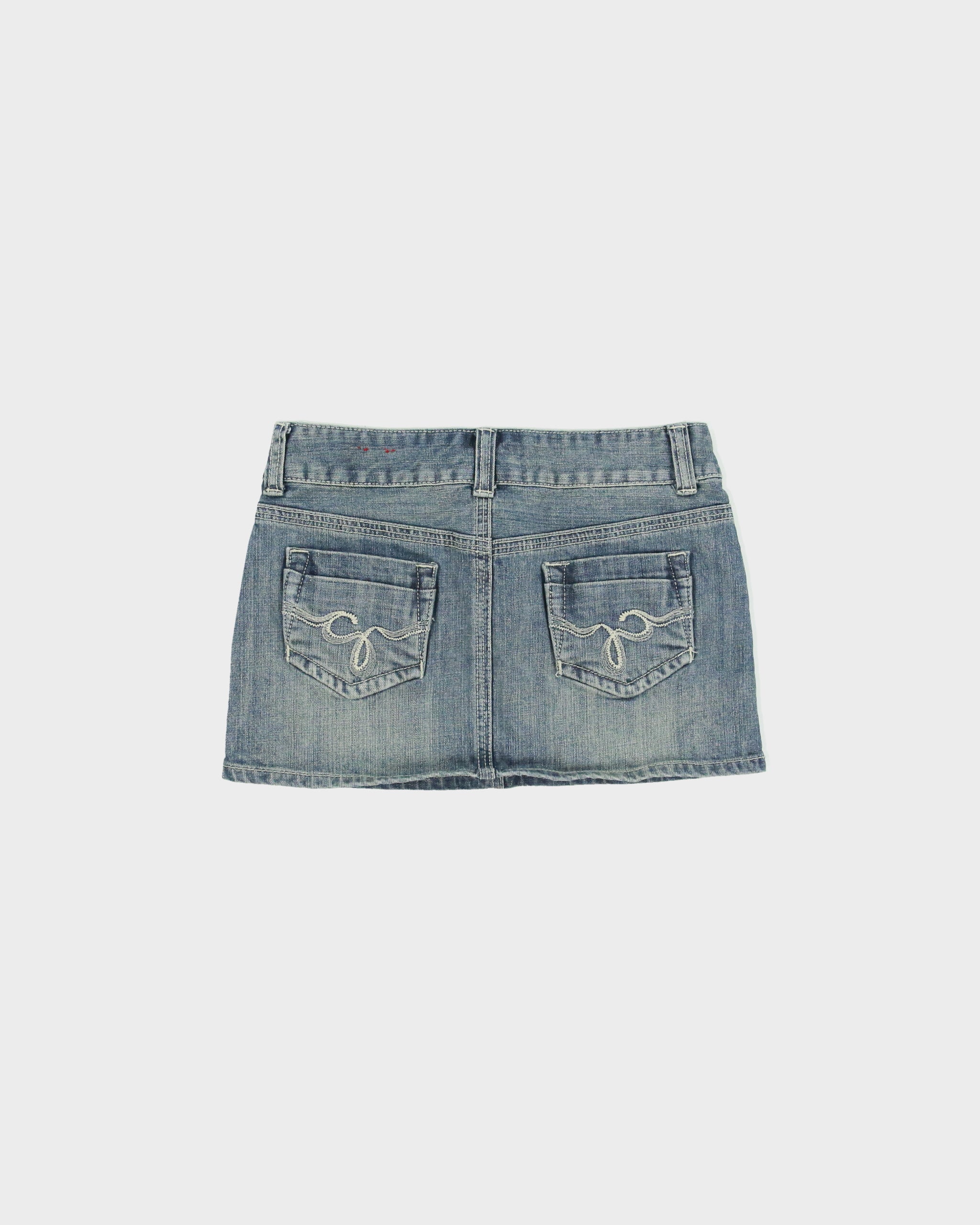 Vintage Y2k 00s Guess Jeans Low Waisted Denim Mini Skirt - XS