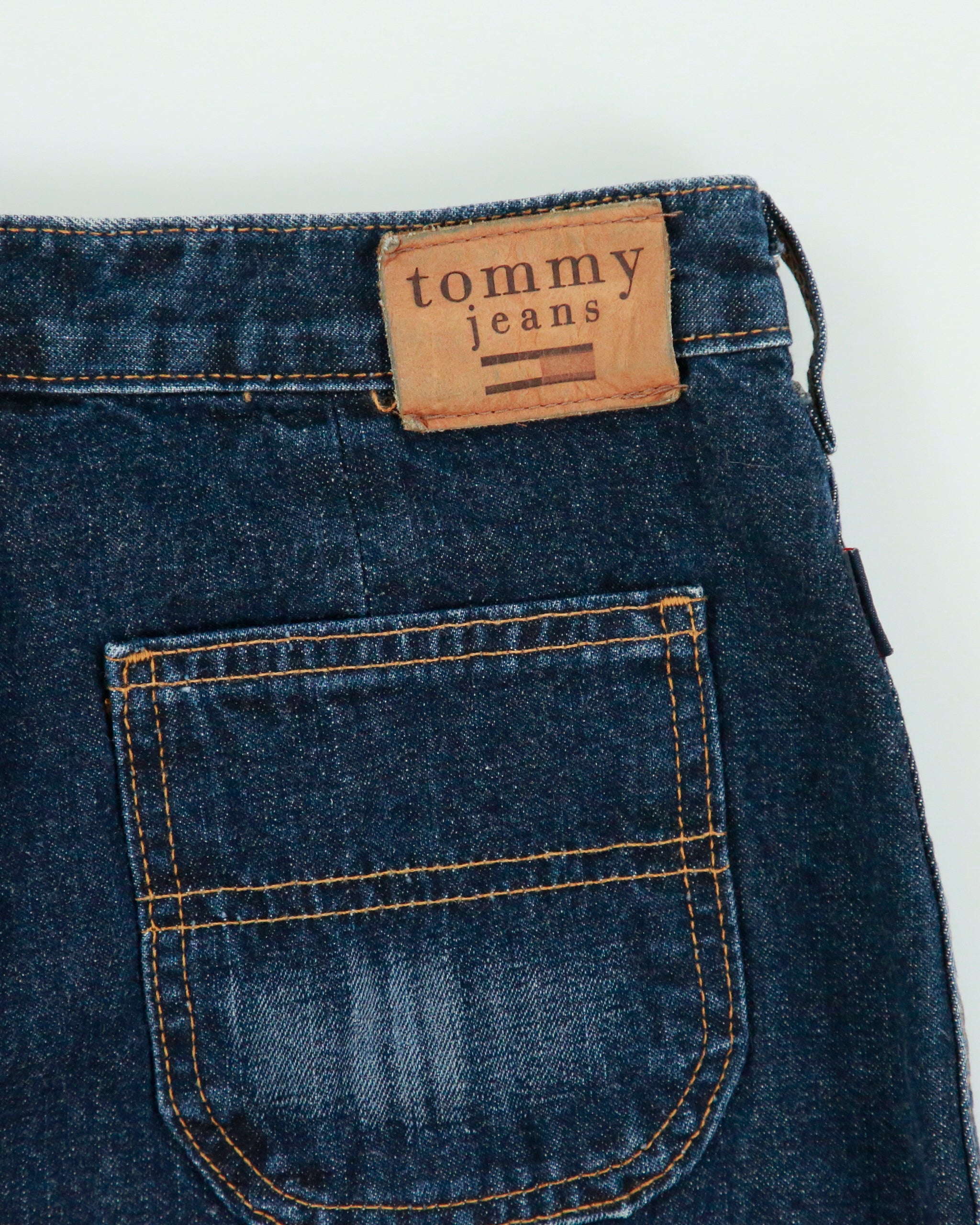 Vintage 1990s Tommy Jeans Front Split Denim Skirt - S