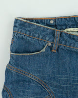 Vintage Y2K 00s O'Neill Flared Raw Hem Denim Skirt - L