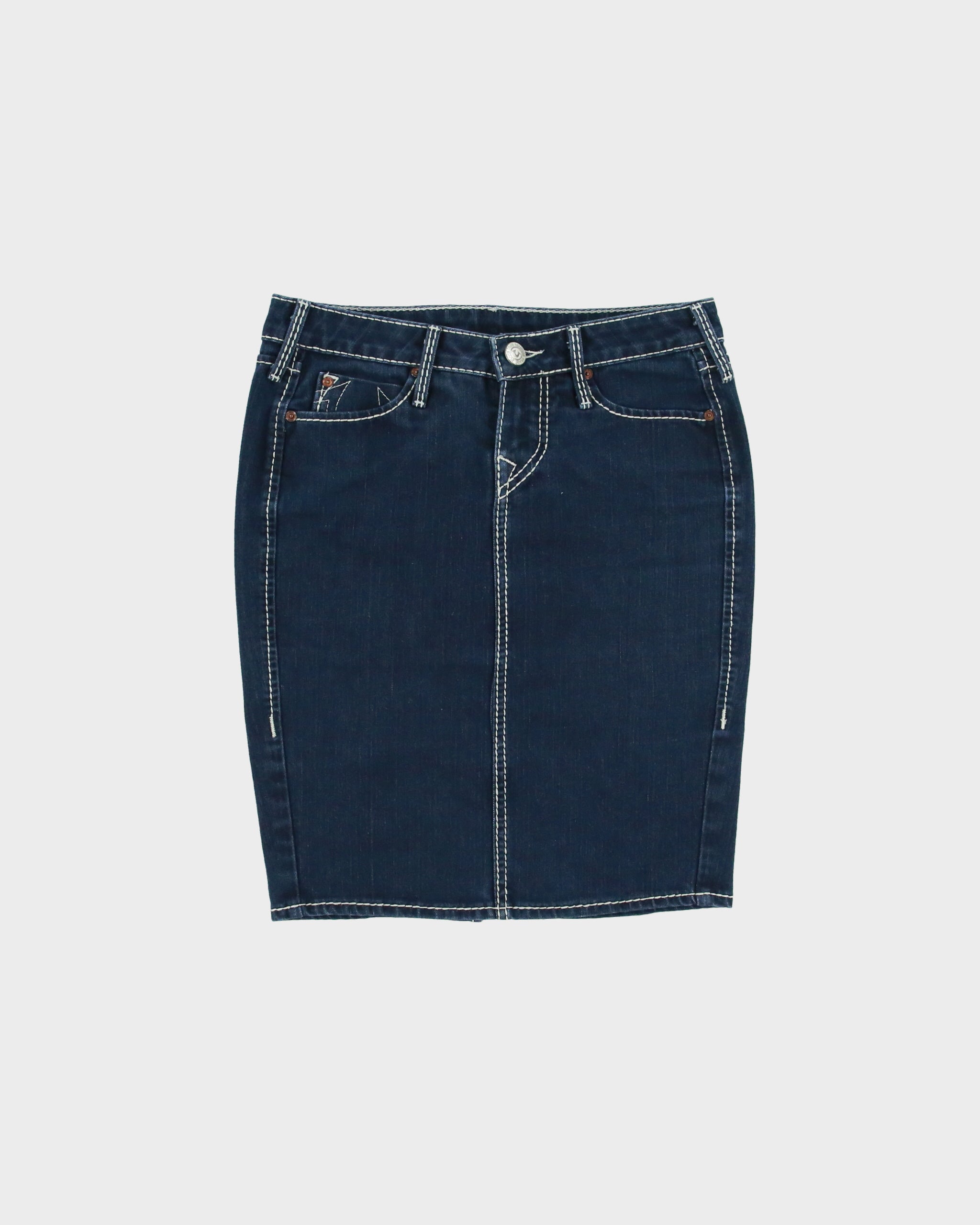 Vintage Y2K 00s True Religion 'Stealth Audrey' Denim Skirt - XS
