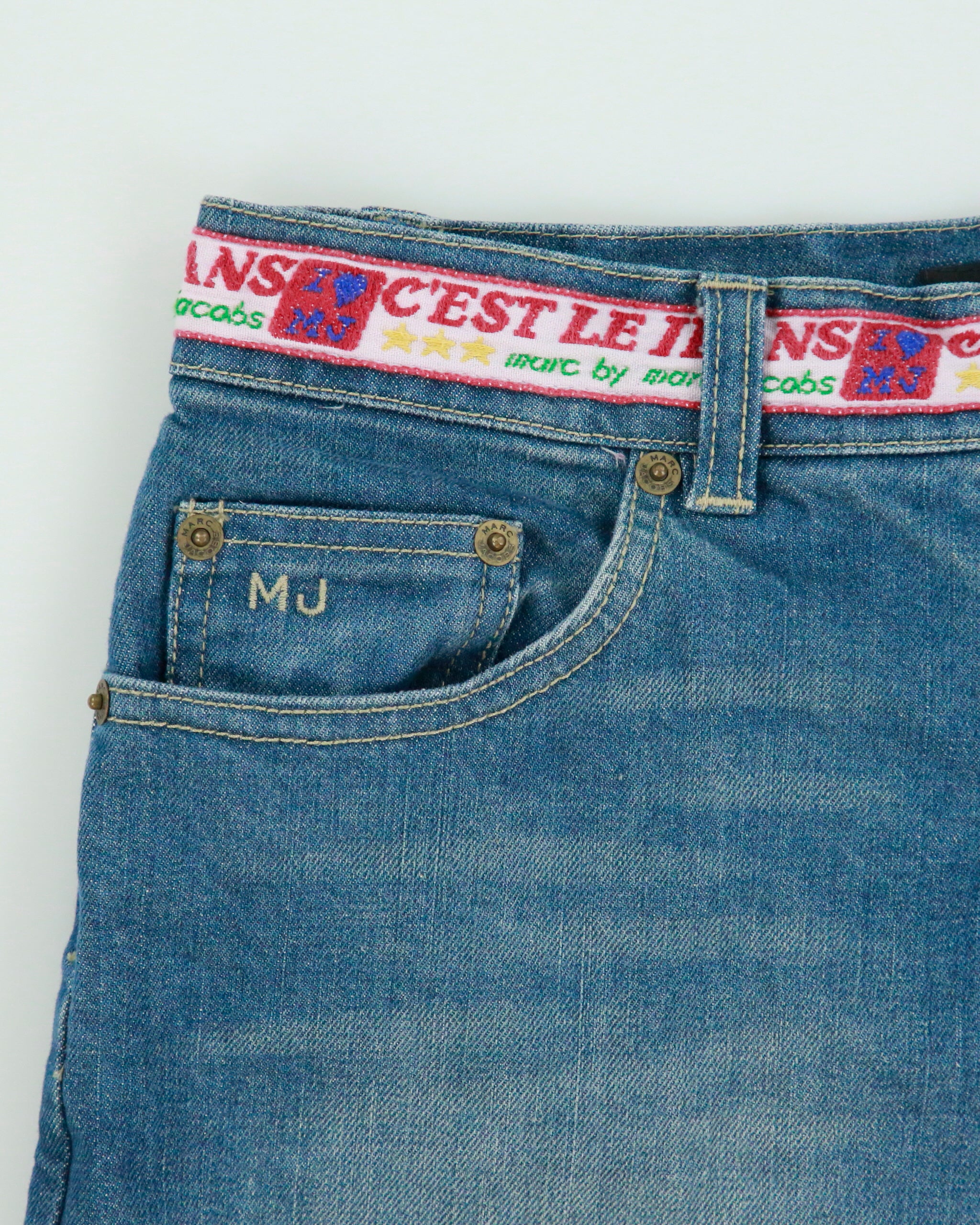 Vintage Y2K 00s Marc Jacobs C'est Le Jeans Denim Mini Skirt - S