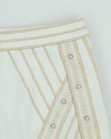 Vintage 2010s BCBG Max Azria 'Kanya' Embroidered Mirrored Sequin Skirt - XS