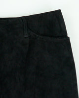 Vintage 1990s Danier Front &amp; Back Split Suede Skirt - XS