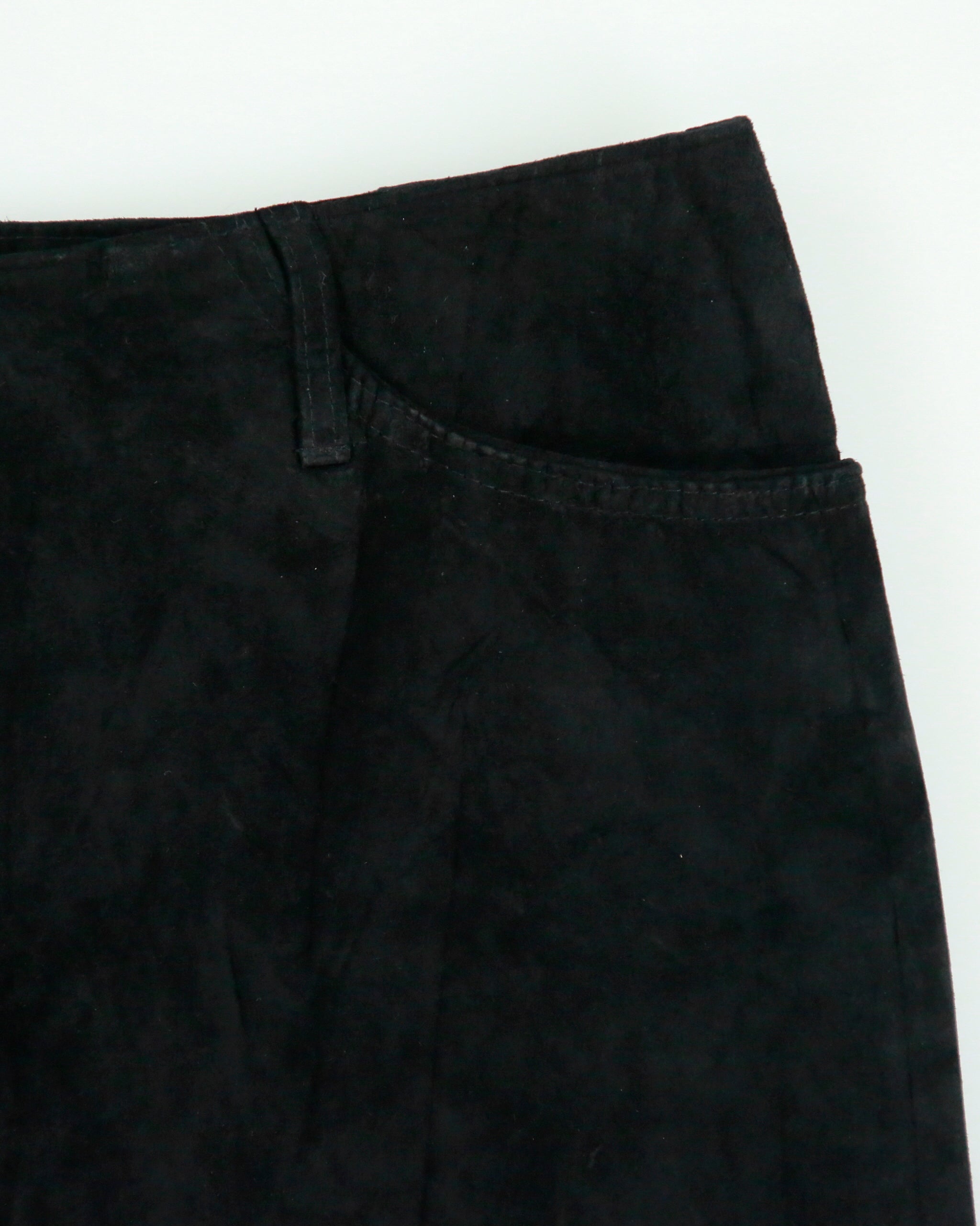 Vintage 1990s Danier Front &amp; Back Split Suede Skirt - XS