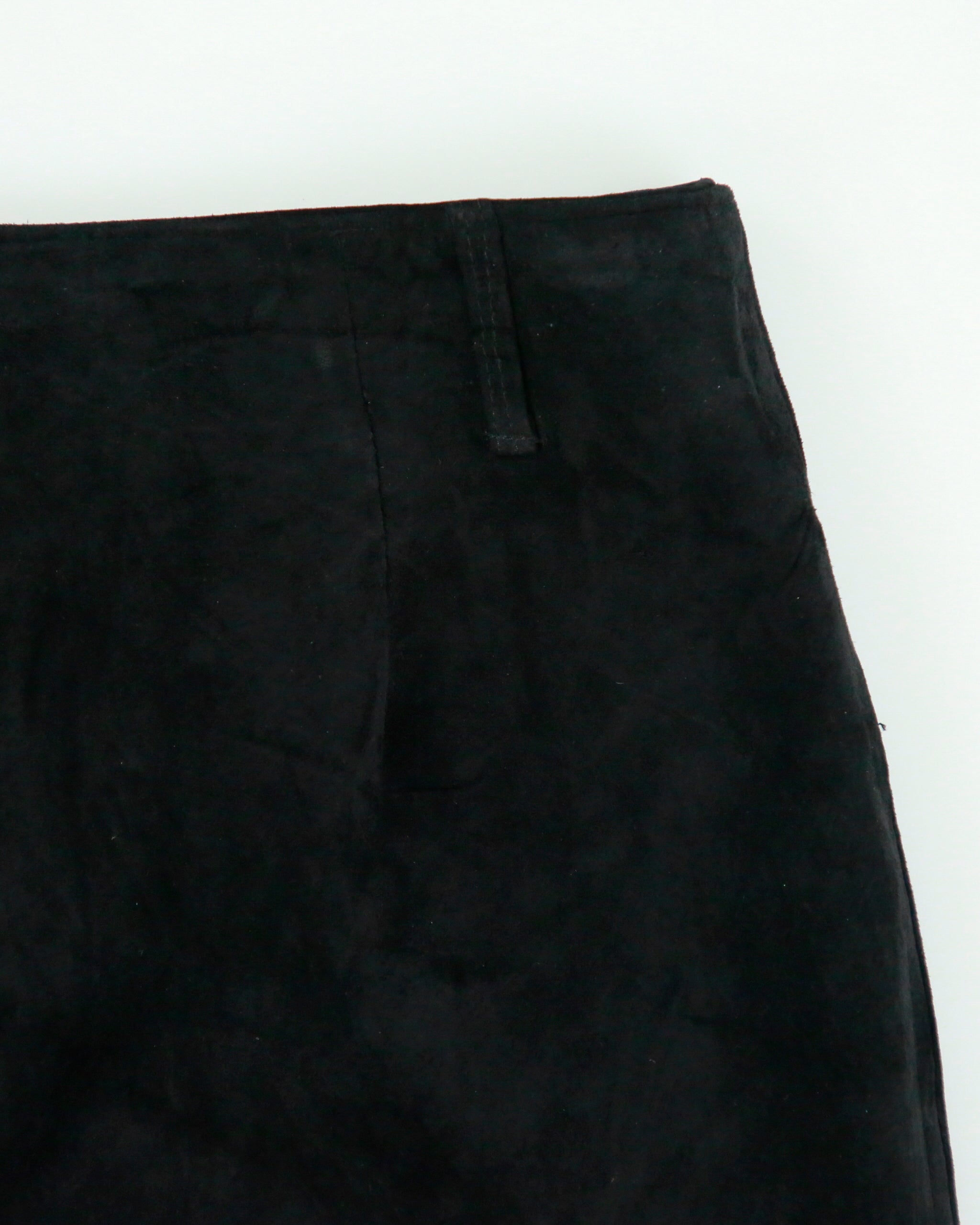 Vintage 1990s Danier Front &amp; Back Split Suede Skirt - XS