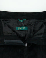 Vintage 1990s Danier Front &amp; Back Split Suede Skirt - XS