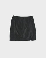 Vintage 1990s Conbipel |Soft Leather Thigh Split Mini Skirt - XS