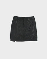 Vintage 1990s Conbipel |Soft Leather Thigh Split Mini Skirt - XS