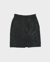 Vintage 1980s Marie Claire Union Made Leather Skirt - XS
