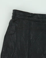 Vintage 1980s Marie Claire Union Made Leather Skirt - XS