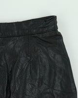 Vintage 1980s Marie Claire Union Made Leather Skirt - XS