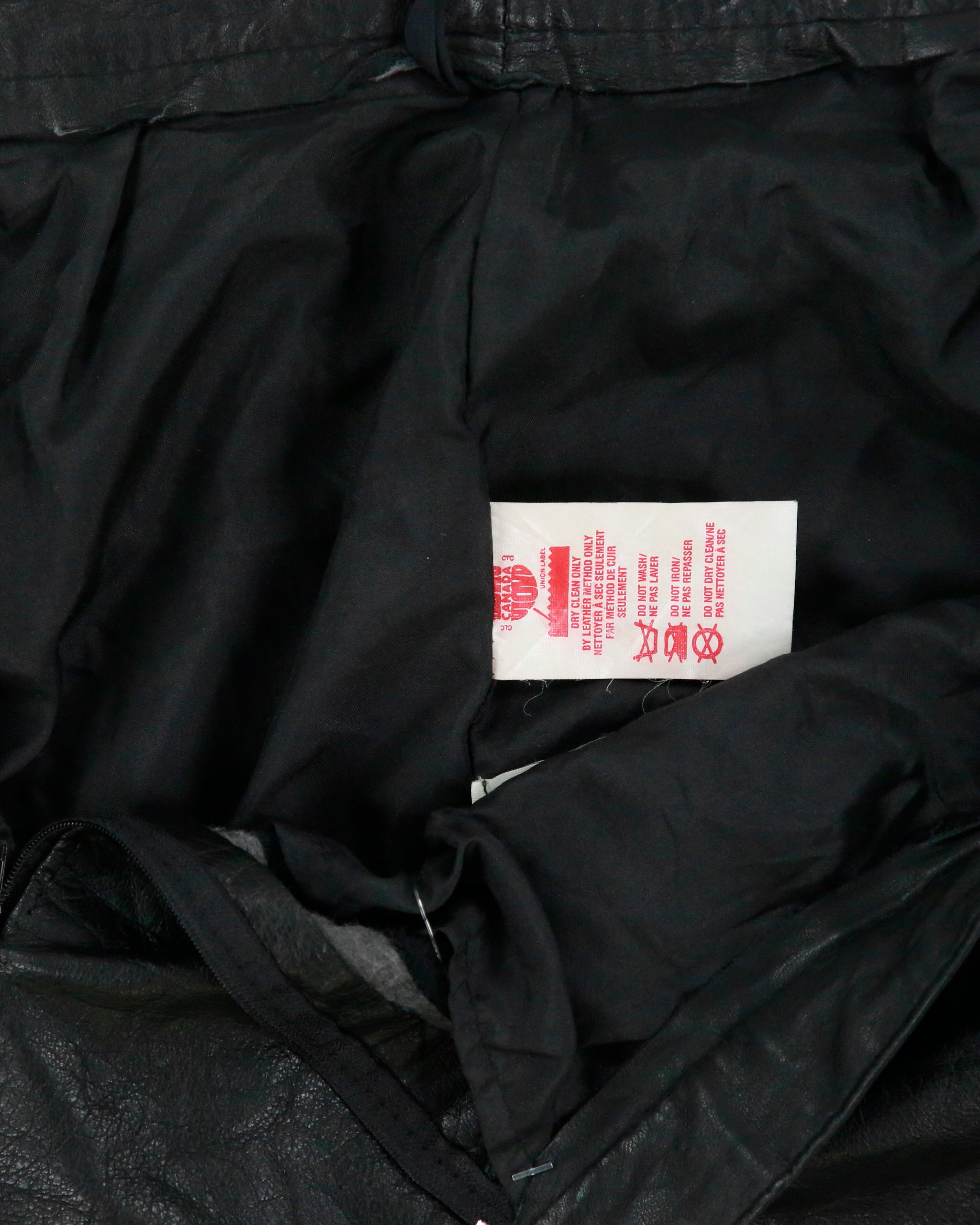 Vintage 1980s Marie Claire Union Made Leather Skirt - XS