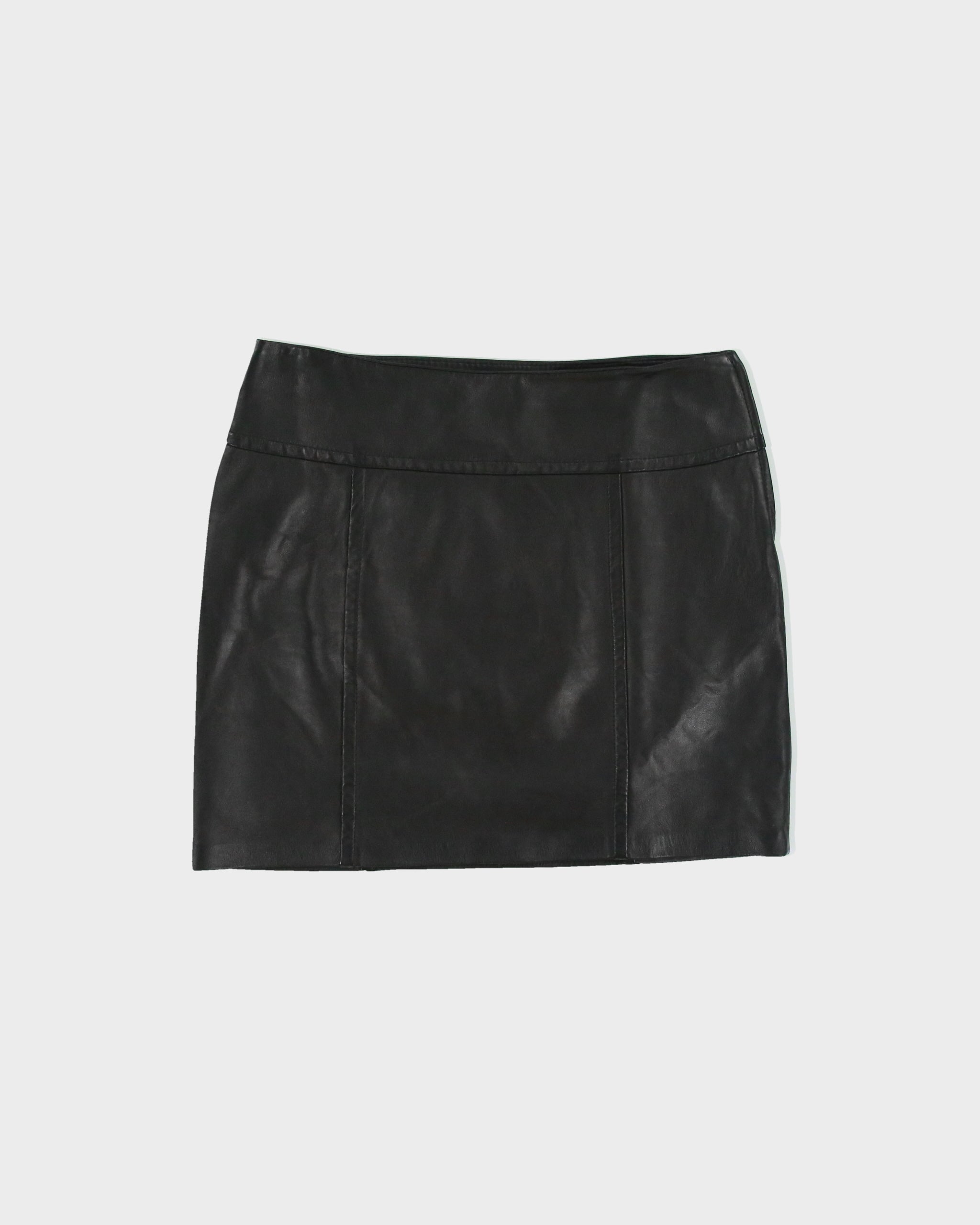 Vintage 2000s Danier Panelled Leather Mini Skirt - S