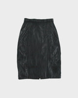 Vintage 1980s Wilsons High Waisted Back Split Leather Skirt - XXS