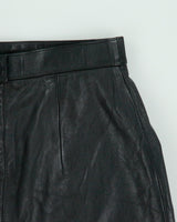 Vintage 1980s Wilsons High Waisted Back Split Leather Skirt - XXS