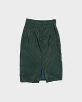 Vintage 1980s Danier High Waisted Panelled Leather Skirt - XXS
