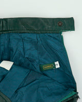 Vintage 1980s Danier High Waisted Panelled Leather Skirt - XXS