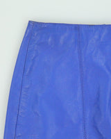 Vintage 1980s Avon Fashion Zip Front Leather Skirt - XS
