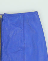 Vintage 1980s Avon Fashion Zip Front Leather Skirt - XS