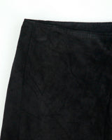Vintage 1980s Reitmans Snap Button High Front Split Suede Skirt - XS