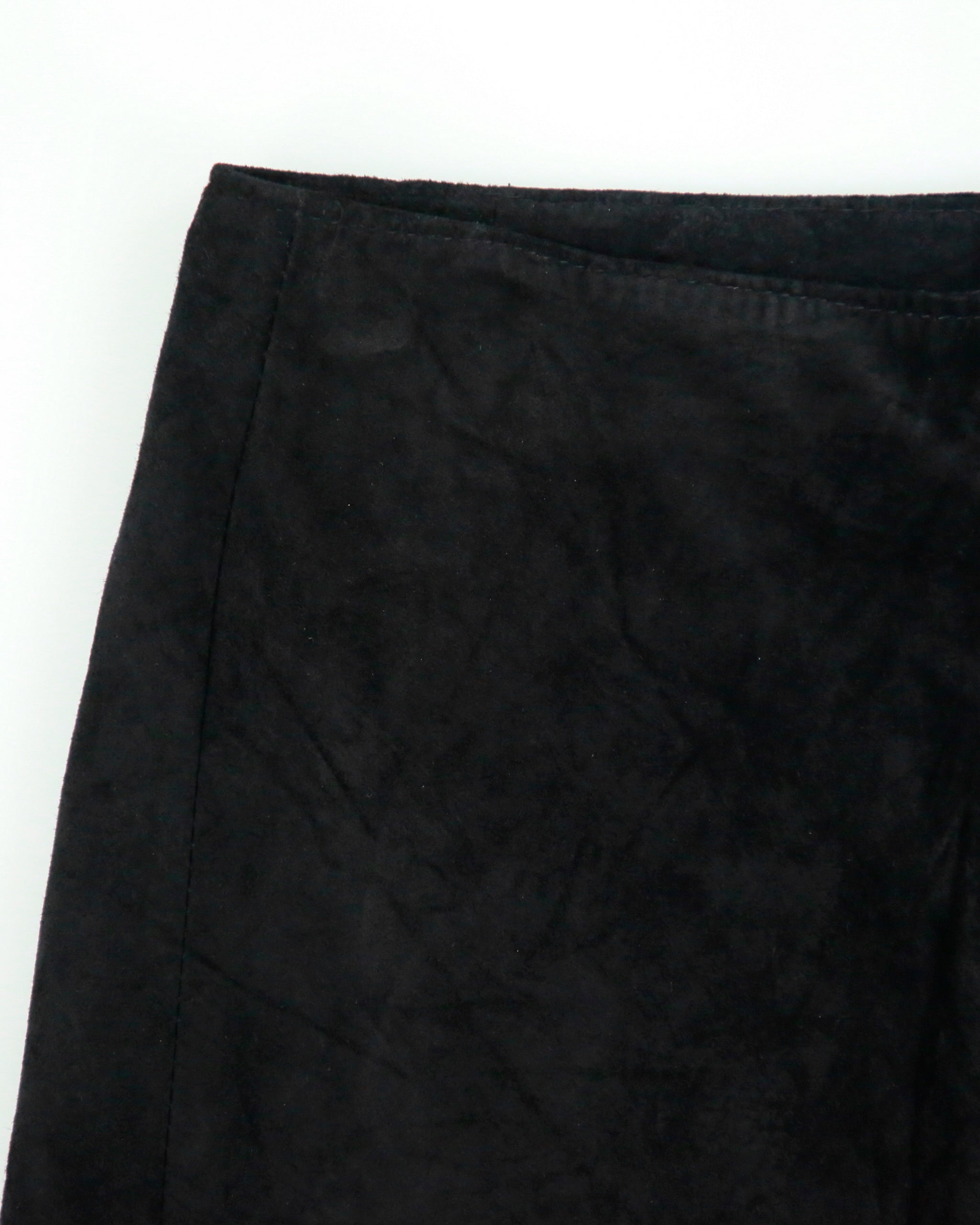 Vintage 1980s Reitmans Snap Button High Front Split Suede Skirt - XS