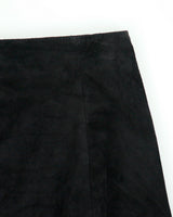 Vintage 1980s Reitmans Snap Button High Front Split Suede Skirt - XS